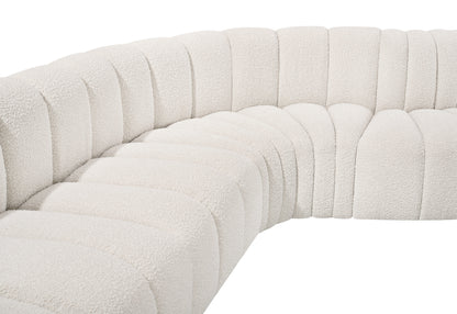 Zara Cream Boucle Fabric Modular Sofa S4B