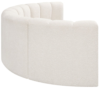 Zara Cream Boucle Fabric Modular Sofa S4C