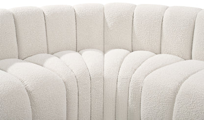 Zara Cream Boucle Fabric Modular Sofa S4C