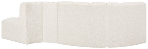Briar Cream 104 Boucle Fabric Upholstered Modular Sectional, 4-Piece