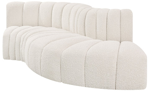 Briar Cream 104 Boucle Fabric Upholstered Modular Sectional, 4-Piece