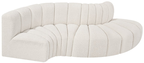 Briar Cream 104 Boucle Fabric Upholstered Modular Sectional, 4-Piece