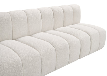 Zara Cream Boucle Fabric Modular Sofa S4E