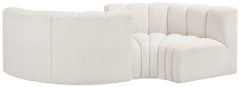 Briar Cream 102 Boucle Fabric Upholstered Modular Sectional, 4-Piece