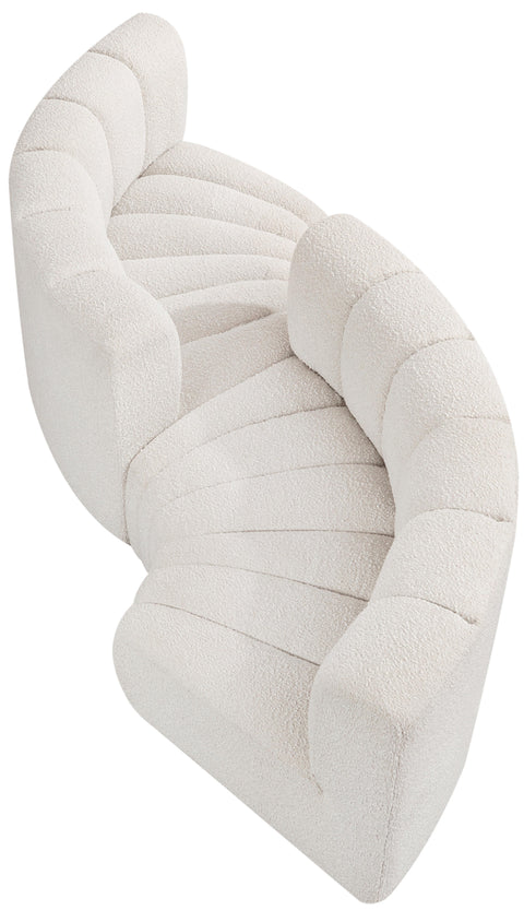 Briar Cream 102 Boucle Fabric Upholstered Modular Sectional, 4-Piece