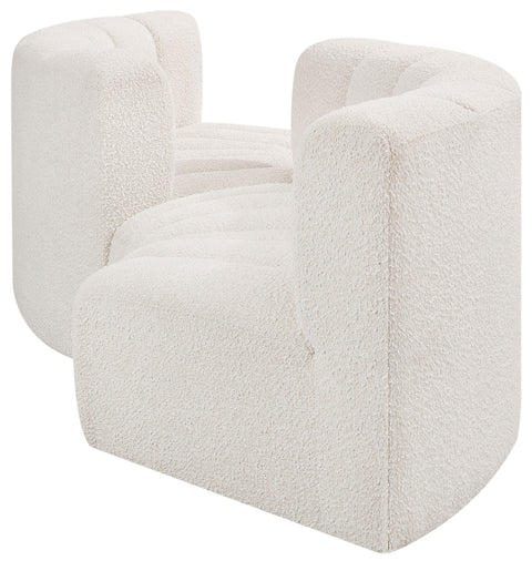 Briar Cream 102 Boucle Fabric Upholstered Modular Sectional, 4-Piece