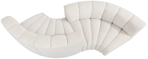 Briar Cream 102 Boucle Fabric Upholstered Modular Sectional, 4-Piece