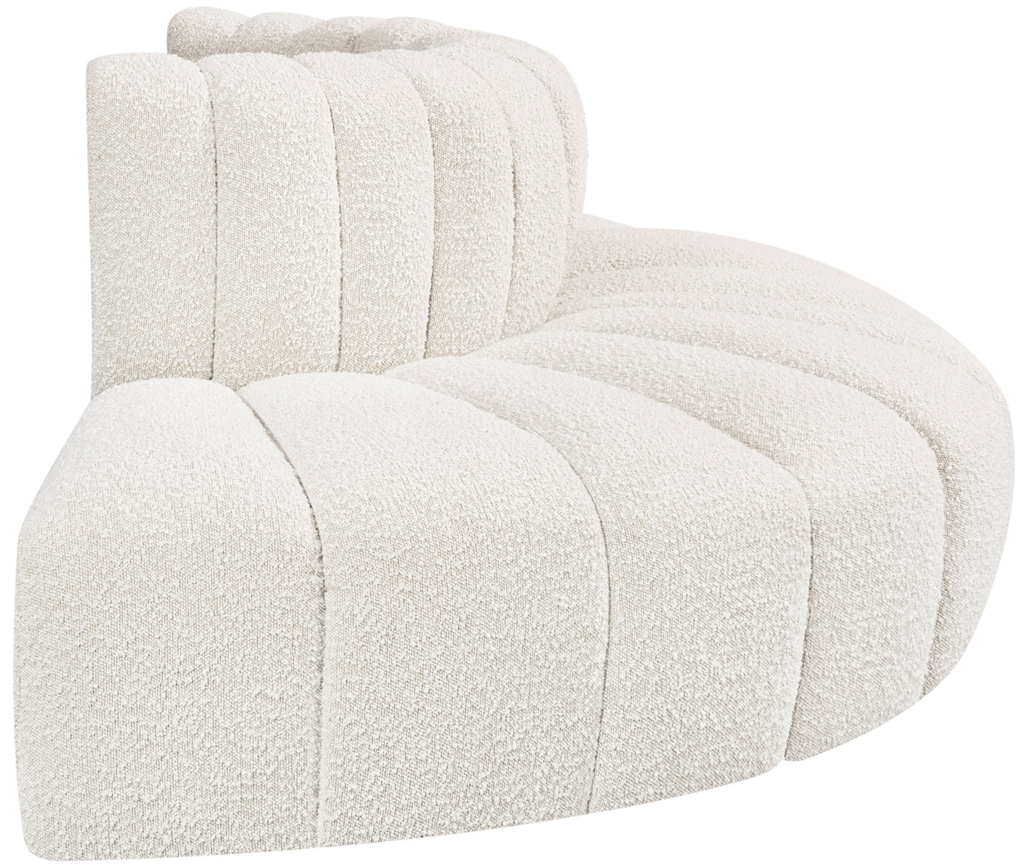 zara cream boucle fabric modular sofa s4g