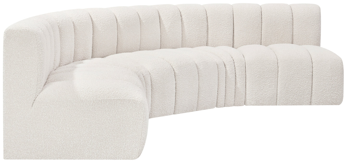 zara cream boucle fabric modular sofa s5a