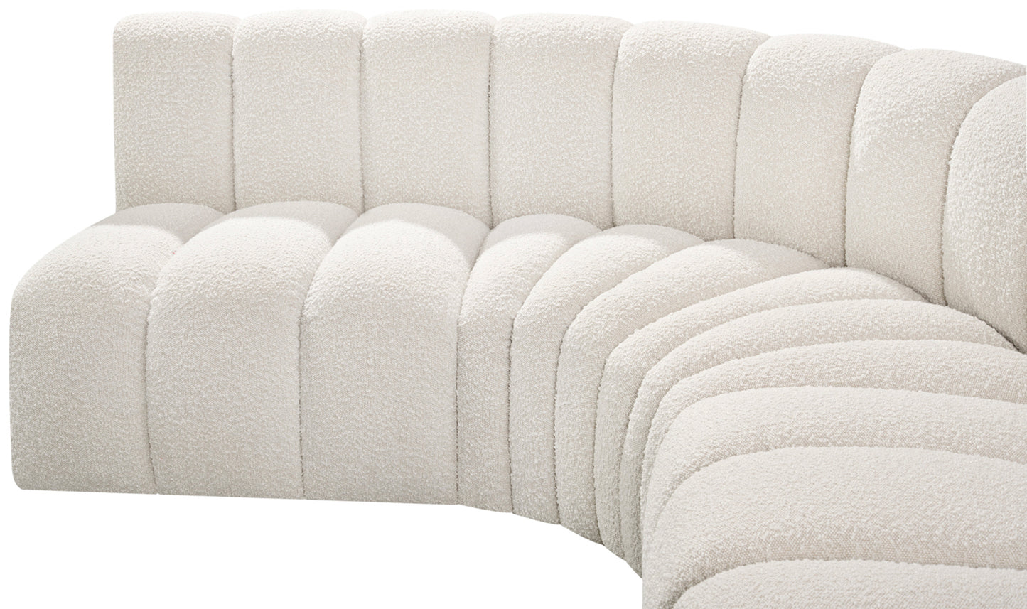 zara cream boucle fabric modular sofa s5a