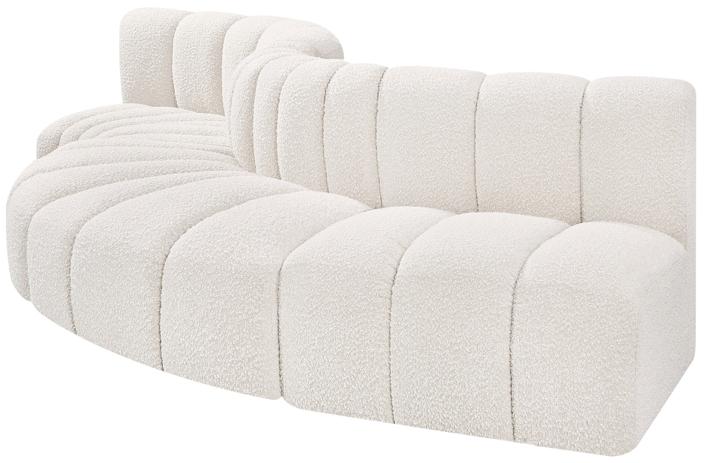 zara cream boucle fabric modular sofa s5b