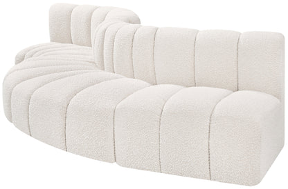 Zara Cream Boucle Fabric Modular Sofa S5B