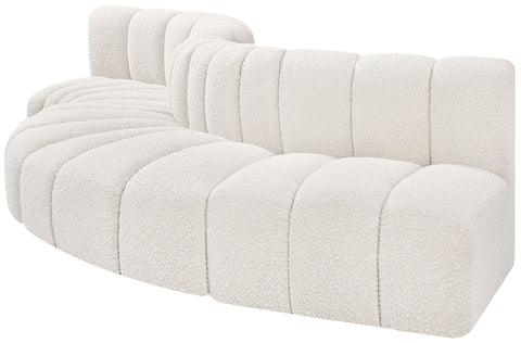 Yara 122" Boucle Fabric Upholstered Sectional, 5-Piece