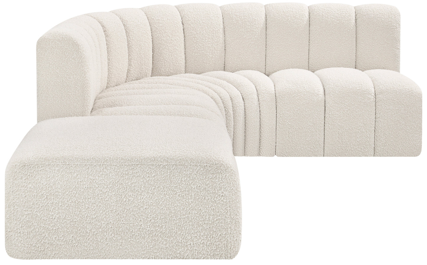 zara cream boucle fabric modular sofa s5c