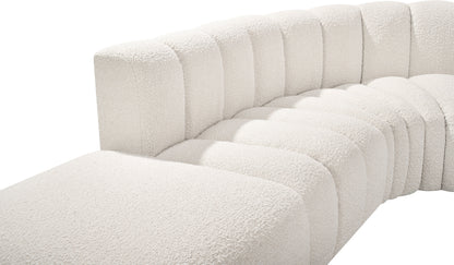 Zara Cream Boucle Fabric Modular Sofa S5C