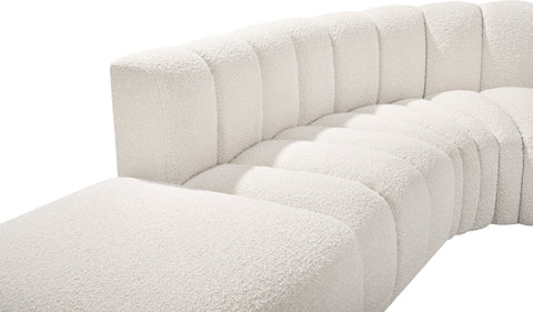 Briar Cream 127 Boucle Fabric Upholstered Modular Sectional, 5-Piece