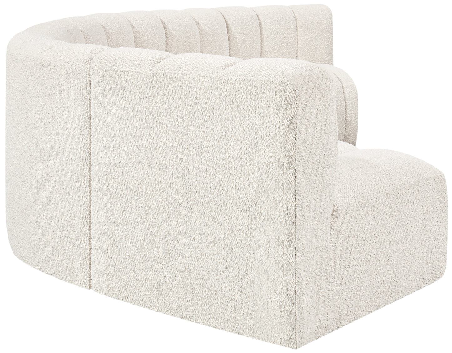 zara cream boucle fabric modular sofa s6b