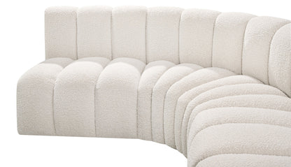 Zara Cream Boucle Fabric Modular Sofa S6B