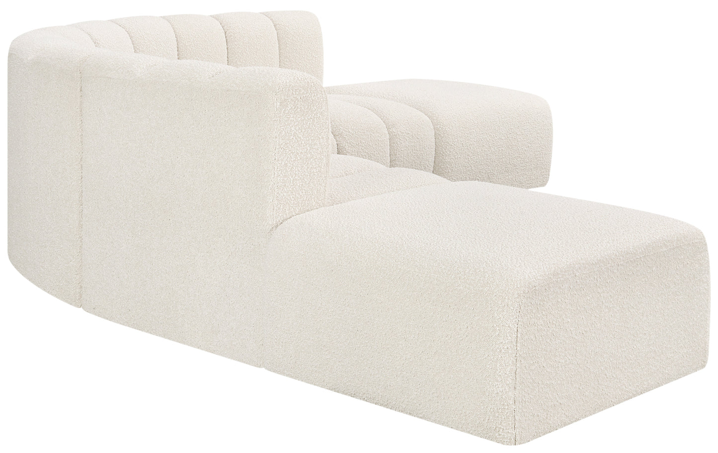 zara cream boucle fabric modular sofa s6c