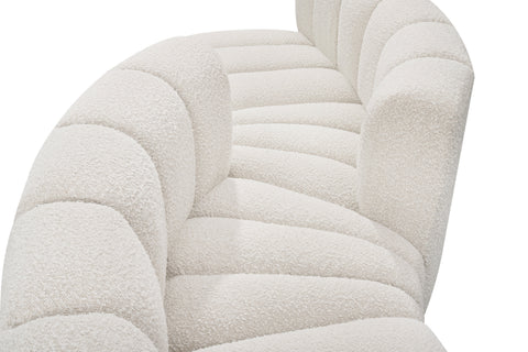 Briar Cream 145 Boucle Fabric Upholstered Modular Sectional , 6-Piece (Style 2)