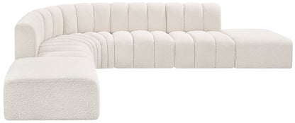 Zara Cream Boucle Fabric Modular Sofa S7A