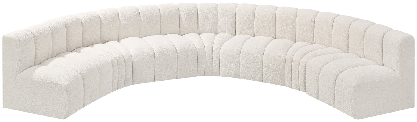 zara cream boucle fabric modular sofa s7b