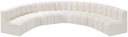 Zara Cream Boucle Fabric Modular Sofa S7B