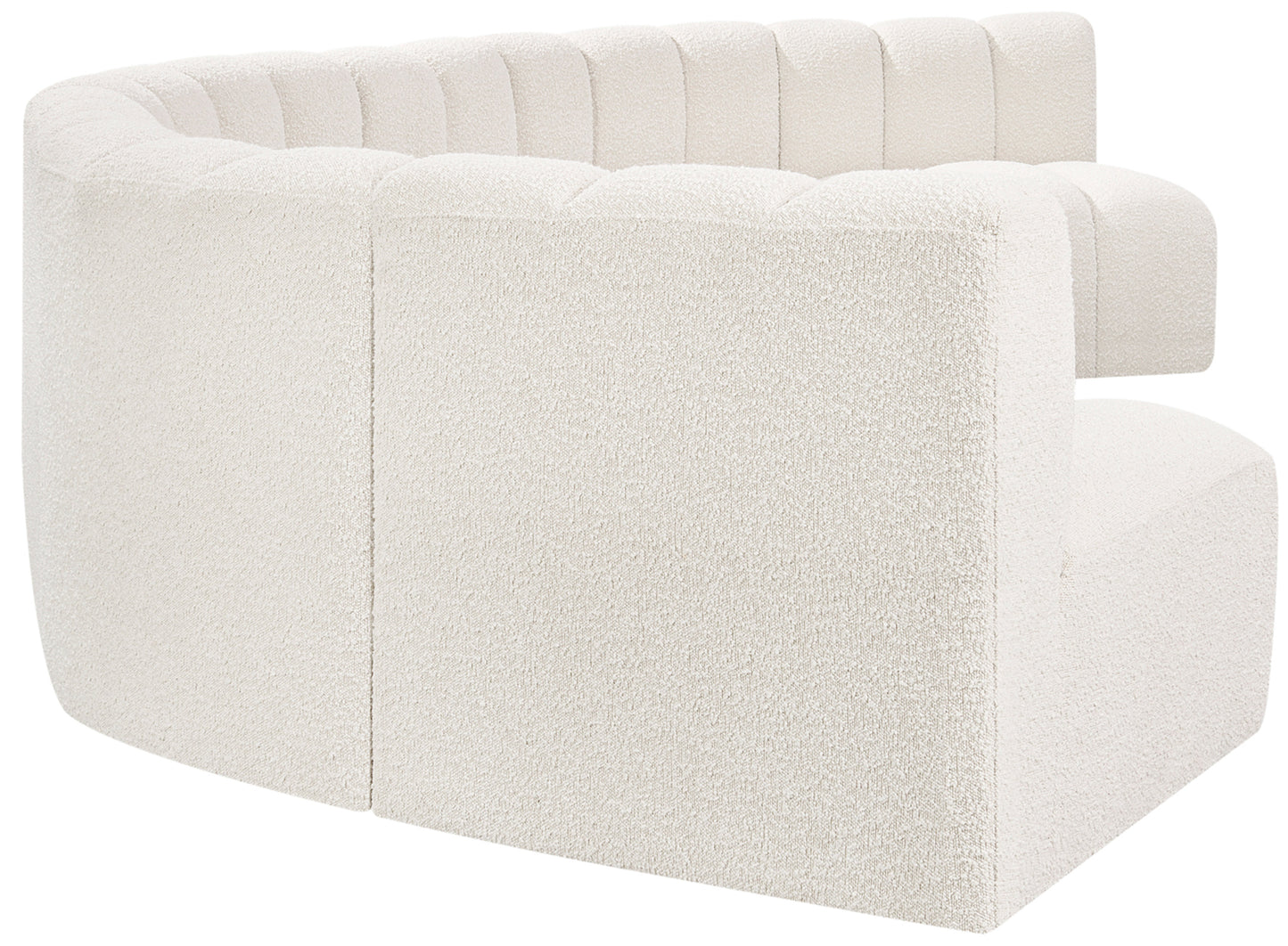 zara cream boucle fabric modular sofa s7b