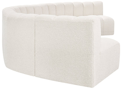 Zara Cream Boucle Fabric Modular Sofa S7B