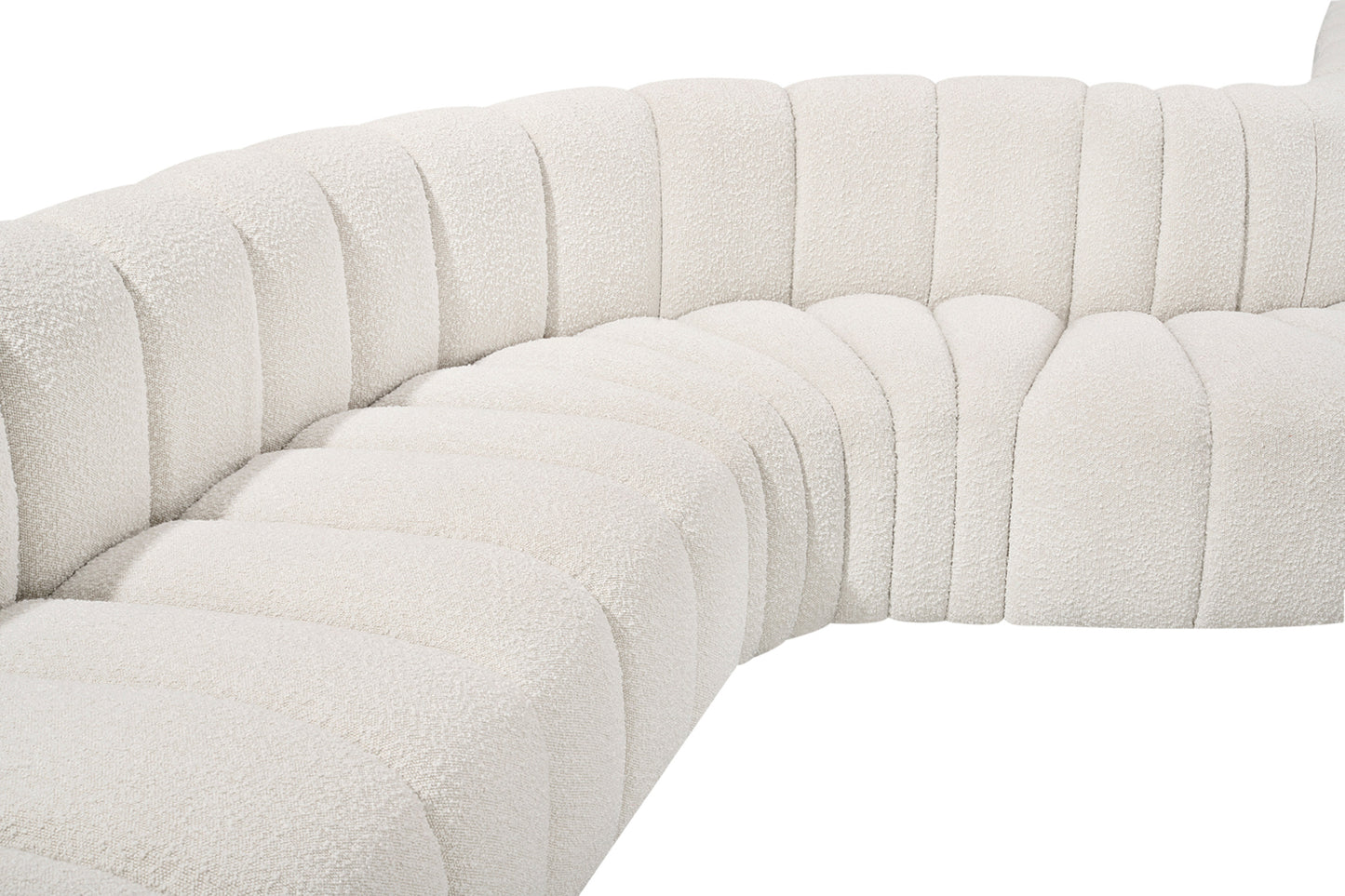 zara cream boucle fabric modular sofa s7c