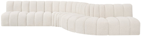 Briar Cream 170 Boucle Fabric Upholstered Modular Sectional, 7-Piece