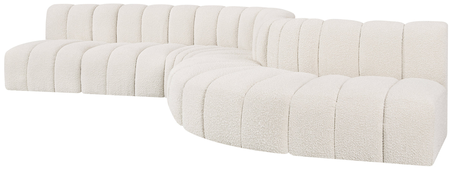 zara cream boucle fabric modular sofa s7c