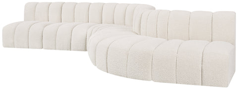 Briar Cream 170 Boucle Fabric Upholstered Modular Sectional, 7-Piece