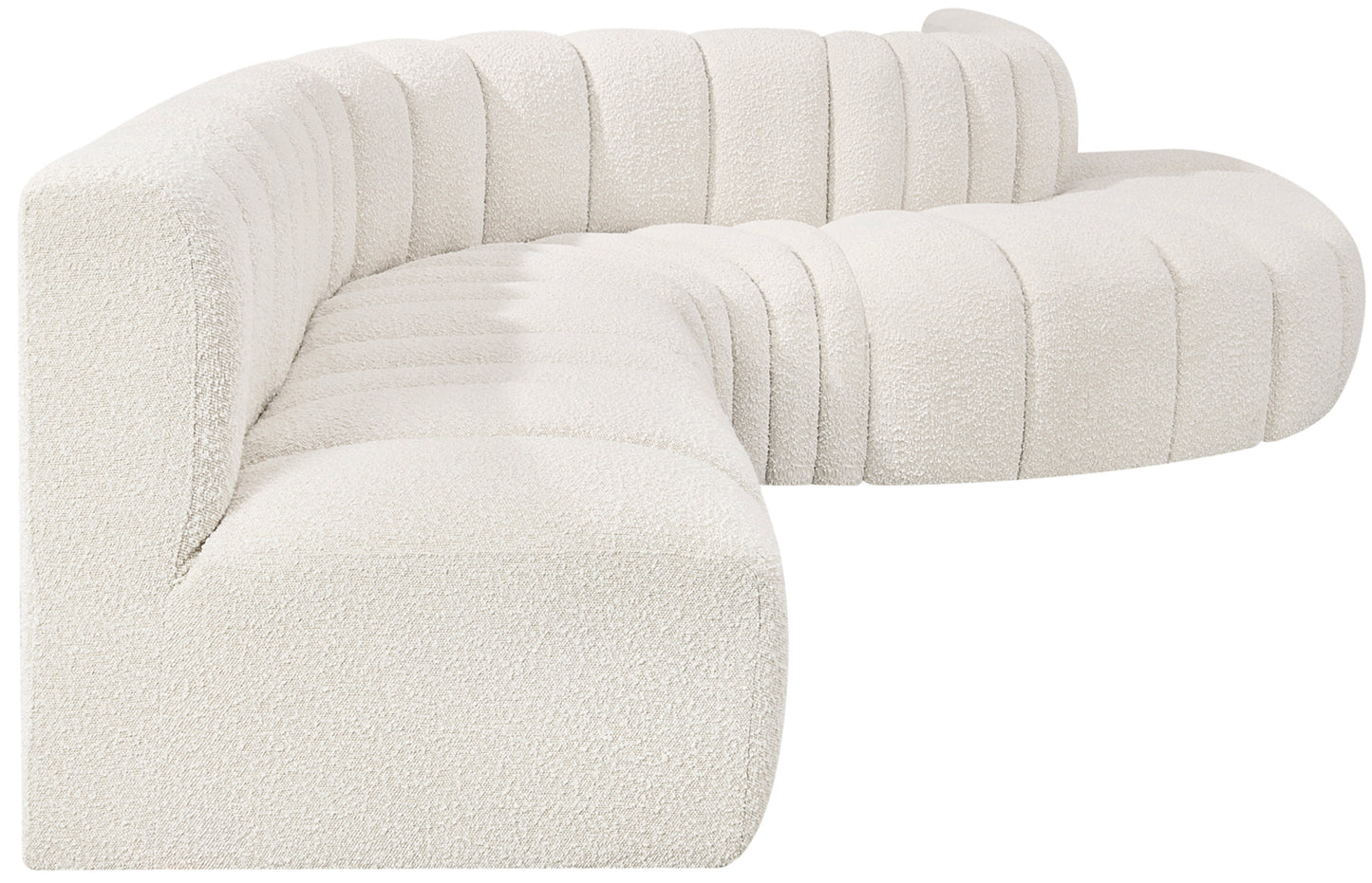 zara cream boucle fabric modular sofa s7c