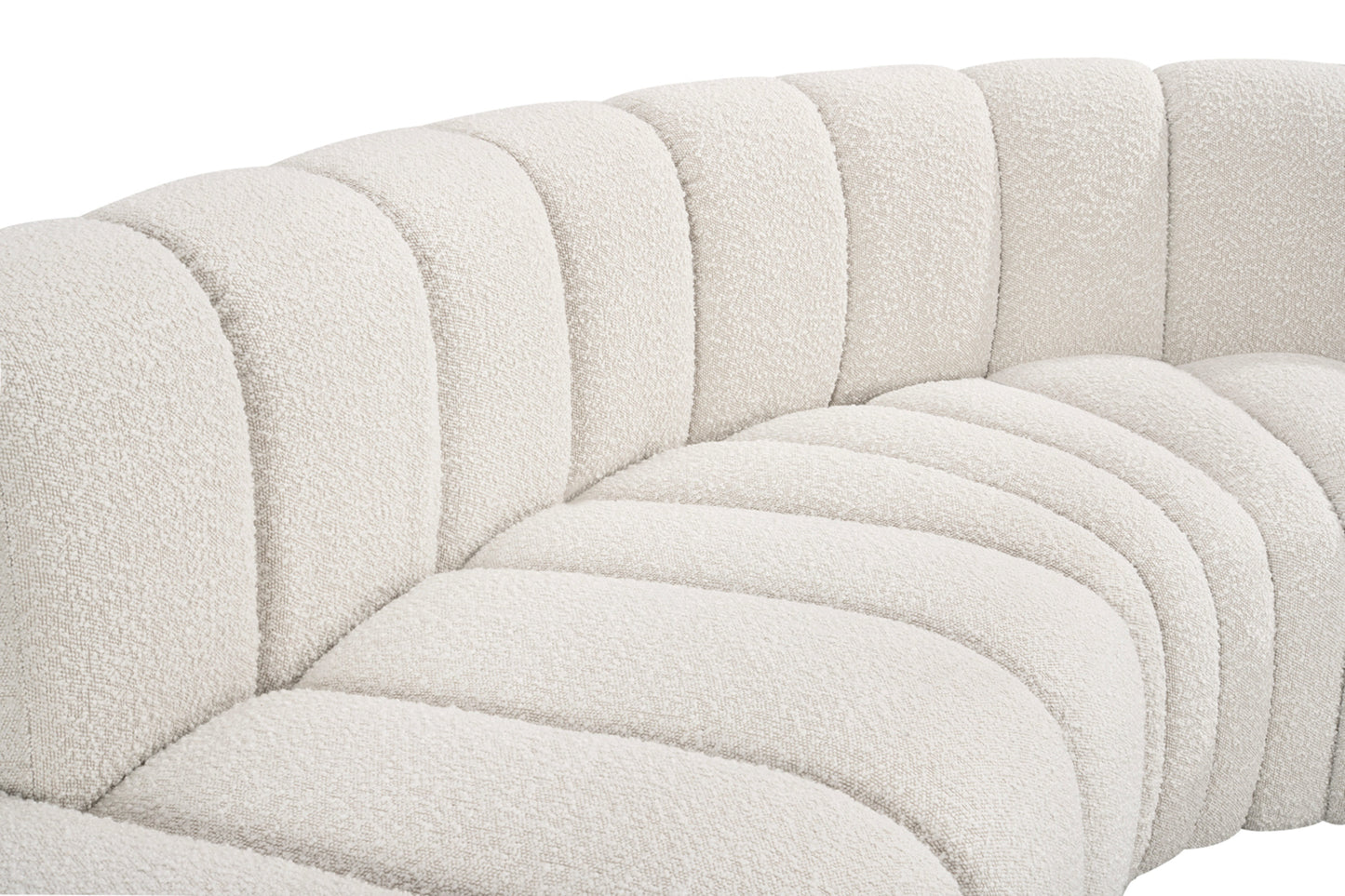 zara cream boucle fabric modular sofa s7c