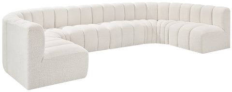 Briar Cream 150 Boucle Fabric Upholstered Modular Sectional, 8-Piece