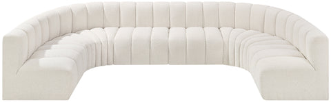 Briar Cream 150 Boucle Fabric Upholstered Modular Sectional, 8-Piece