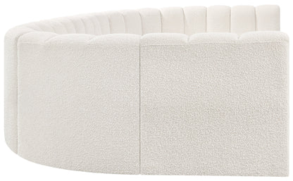 Zara Cream Boucle Fabric Modular Sofa S8A