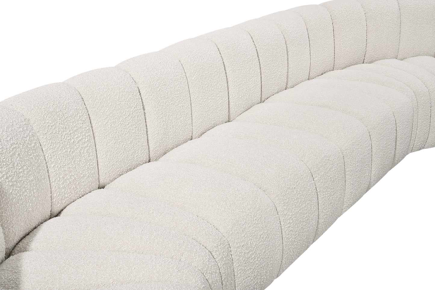 zara cream boucle fabric modular sofa s8a