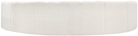 Yara 162" Cream Boucle Fabric Upholstered Sectional, 8-Piece