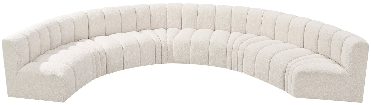 zara cream boucle fabric modular sofa s8b