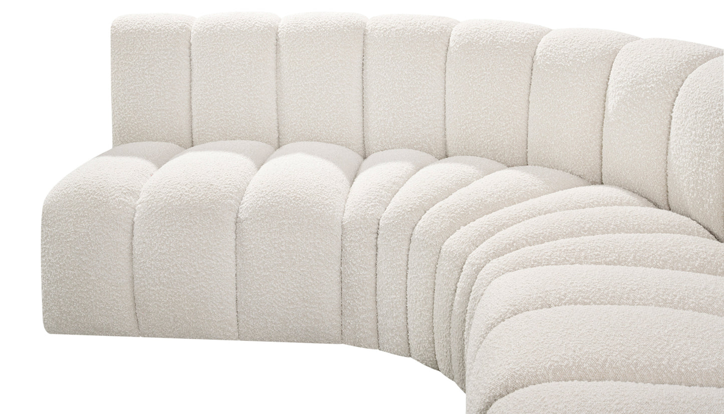 zara cream boucle fabric modular sofa s8b