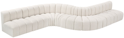 Briar Cream 197 Boucle Fabric Upholstered Modular Sectional, 8-Piece