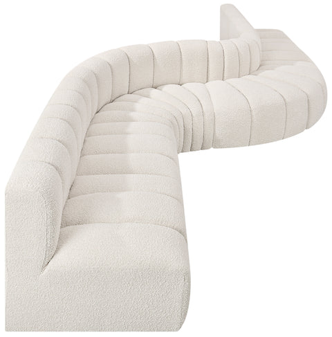 Briar Cream 197 Boucle Fabric Upholstered Modular Sectional, 8-Piece