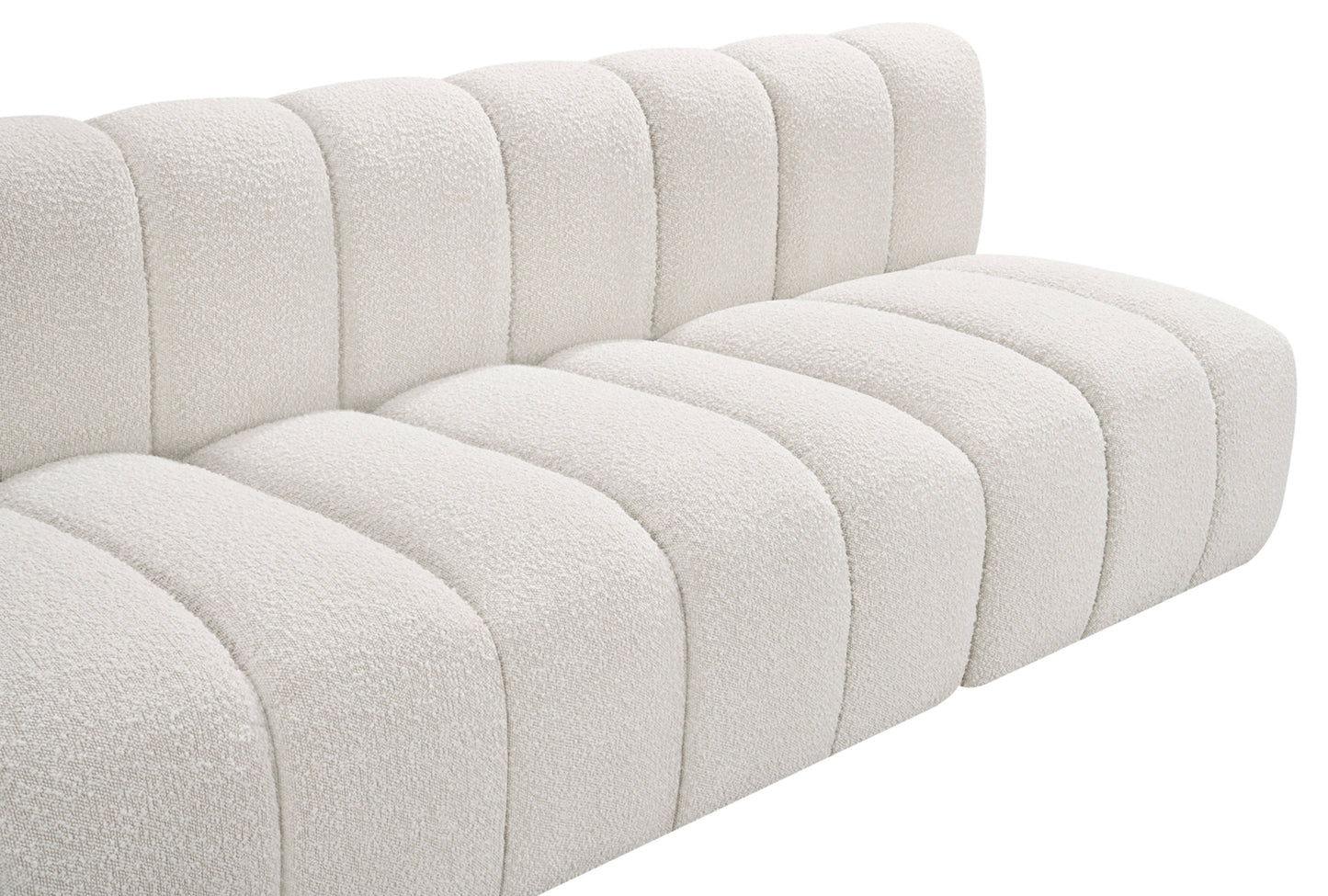 zara cream boucle fabric modular sofa s8c