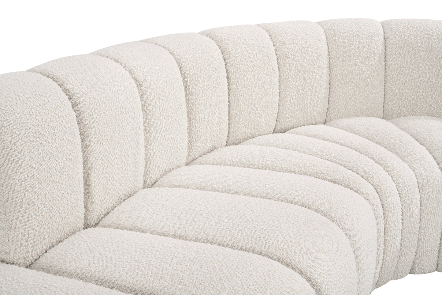 zara cream boucle fabric modular sofa s8c