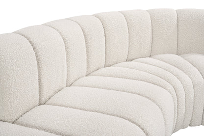 Zara Cream Boucle Fabric Modular Sofa S8C