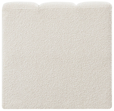Yara Cream Boucle Fabric Upholstered Straight Chair, 1 Piece