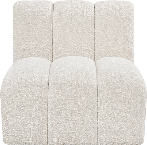 Yara Cream Boucle Fabric Upholstered Straight Chair, 1 Piece