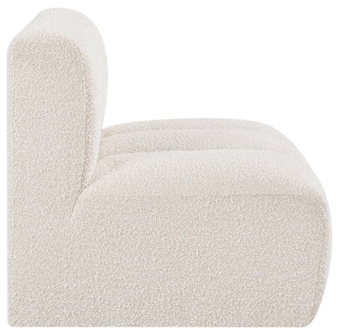 Yara Cream Boucle Fabric Upholstered Straight Chair, 1 Piece